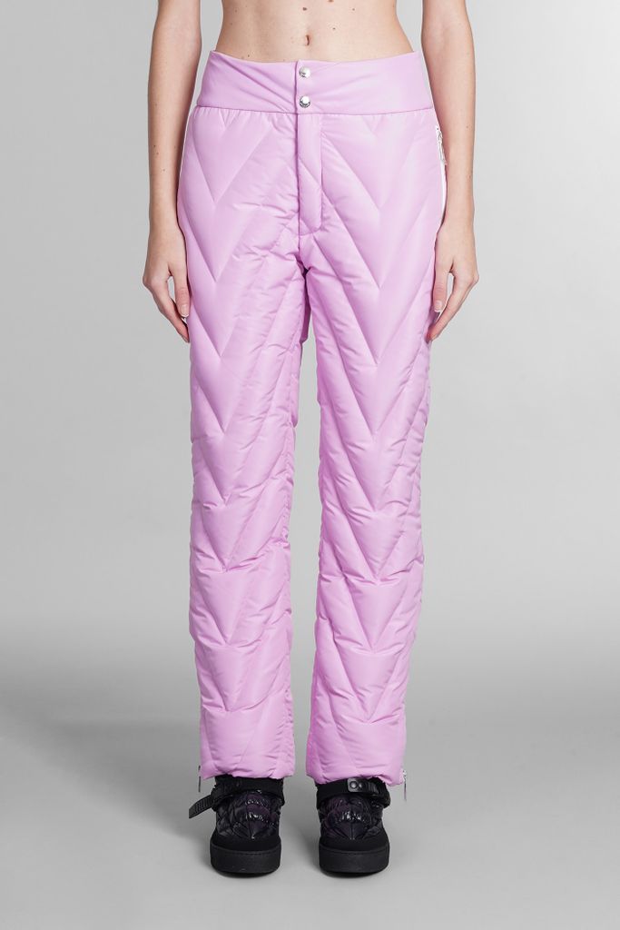 Pants In Rose-Pink Polyester