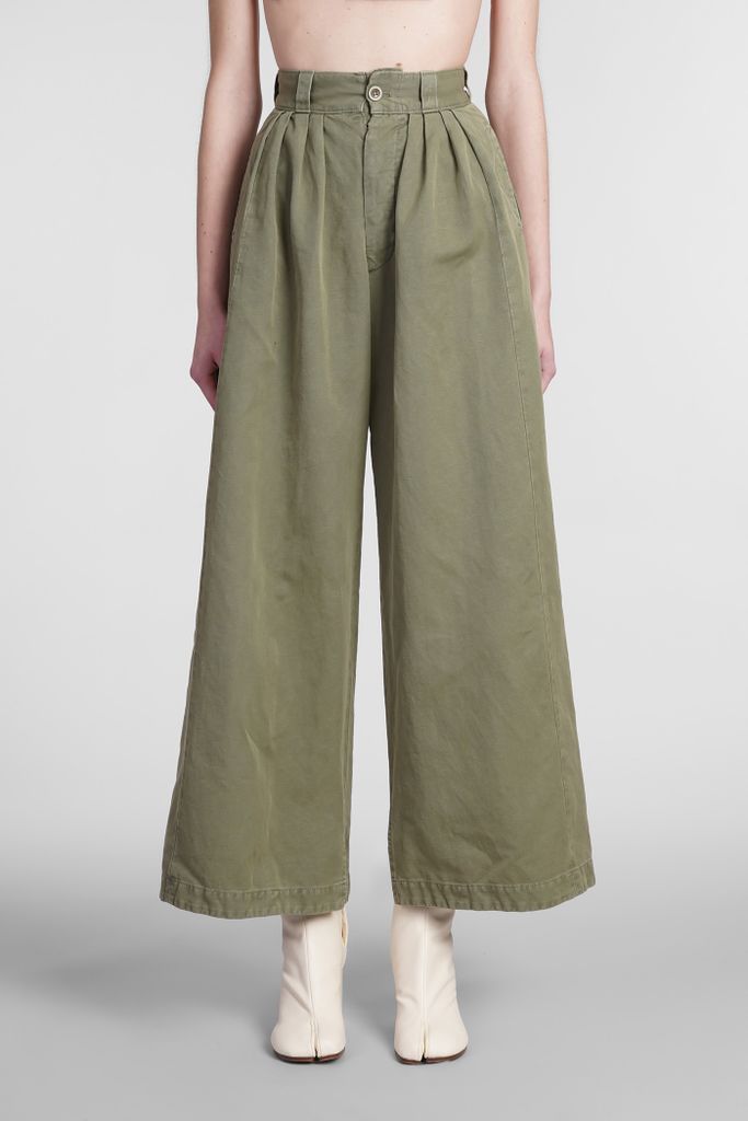 Pants In Green Denim
