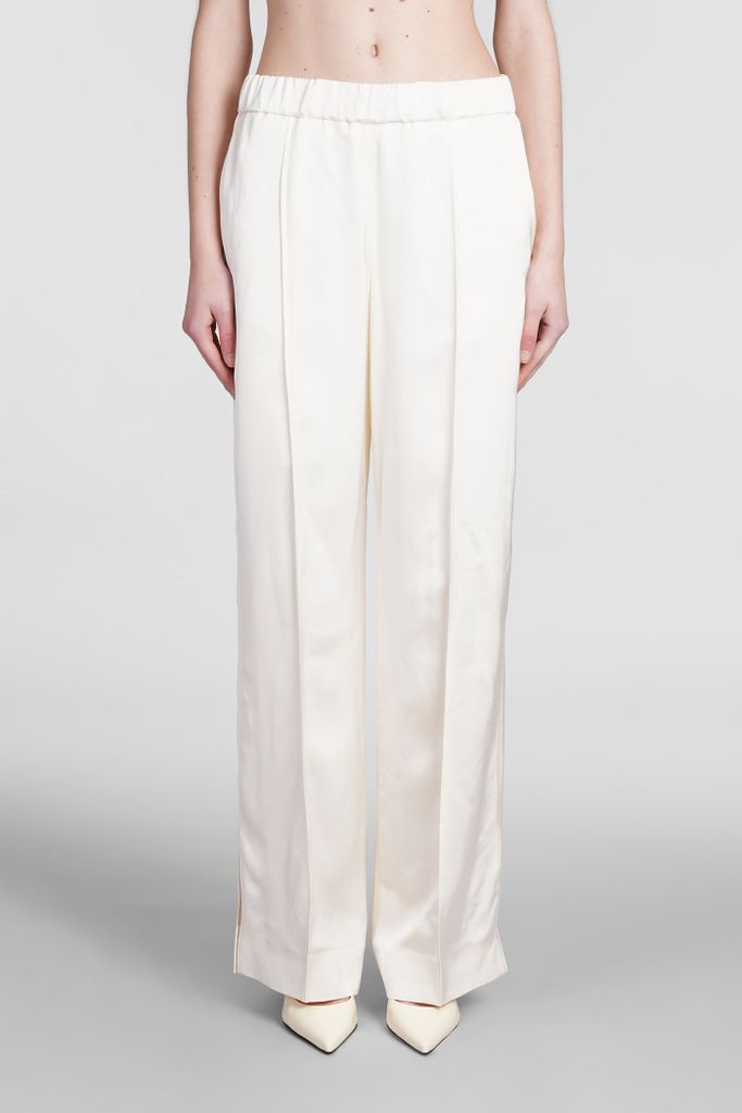 Pants In White Viscose