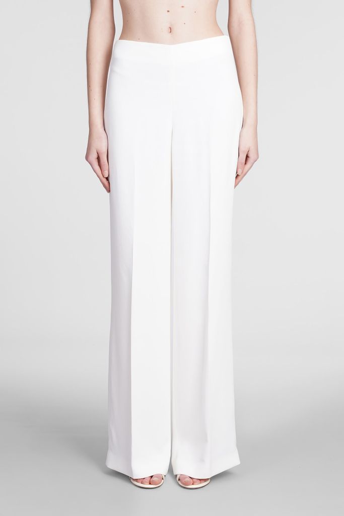 Pants In White Viscose