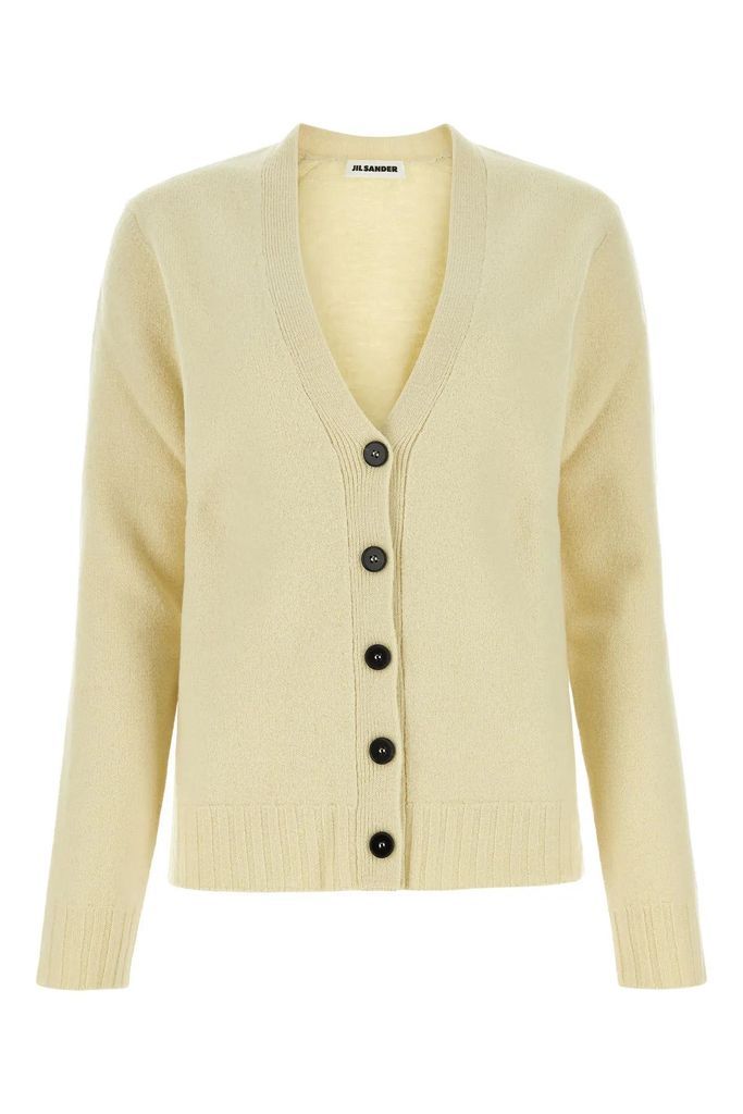 Pastel Yellow Wool Cardigan