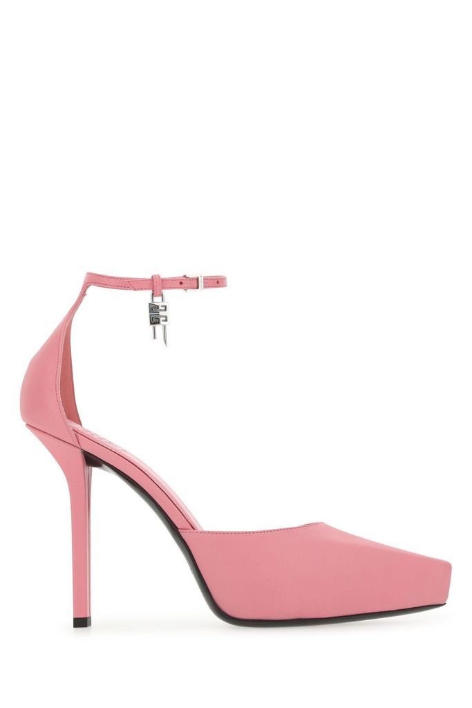 Pink Leather G-Lock Pumps