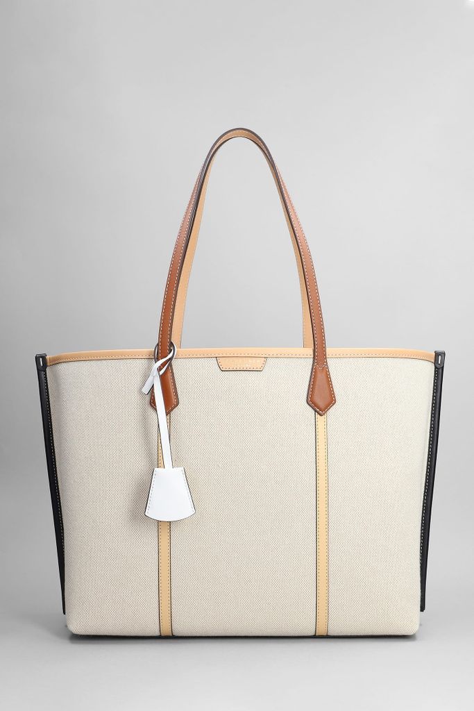 Perry Tote In Beige Cotton