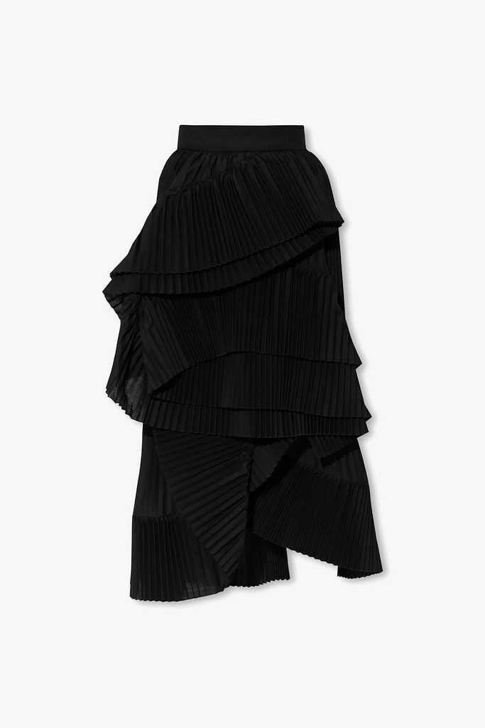 Pleated Skirt With Ruffles