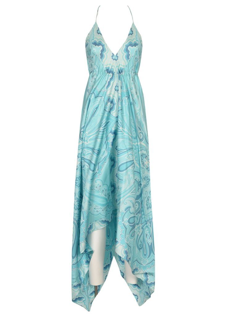 Printed Long-Length Sleeveless Dress
