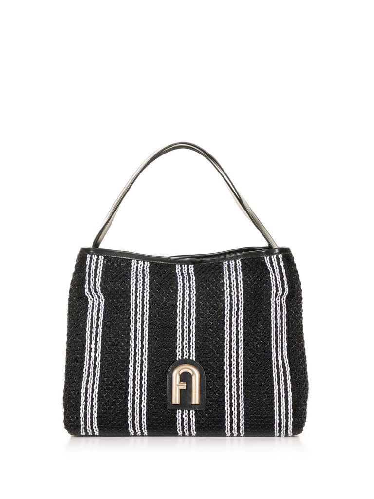 Primula Shoulder Bag In Striped Fabric