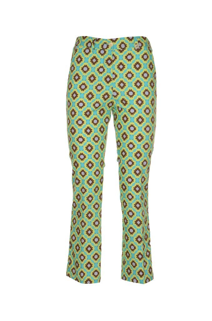 Printed Fitted Trousers