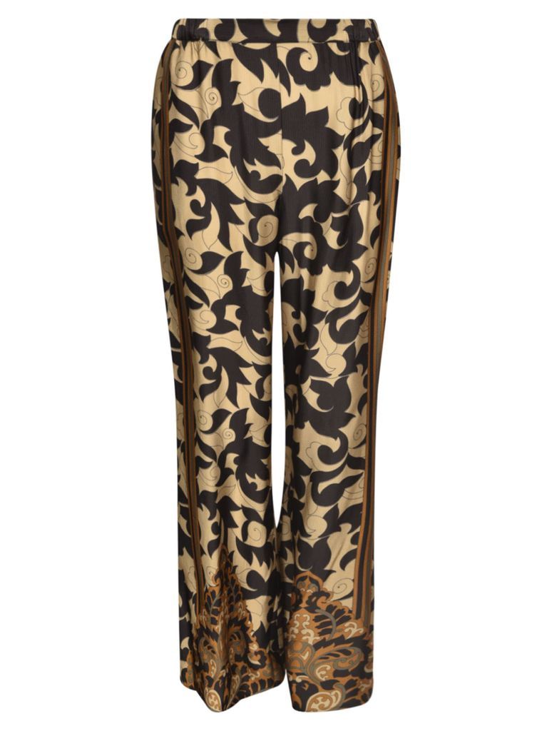 Printed Loose-Fit Trousers