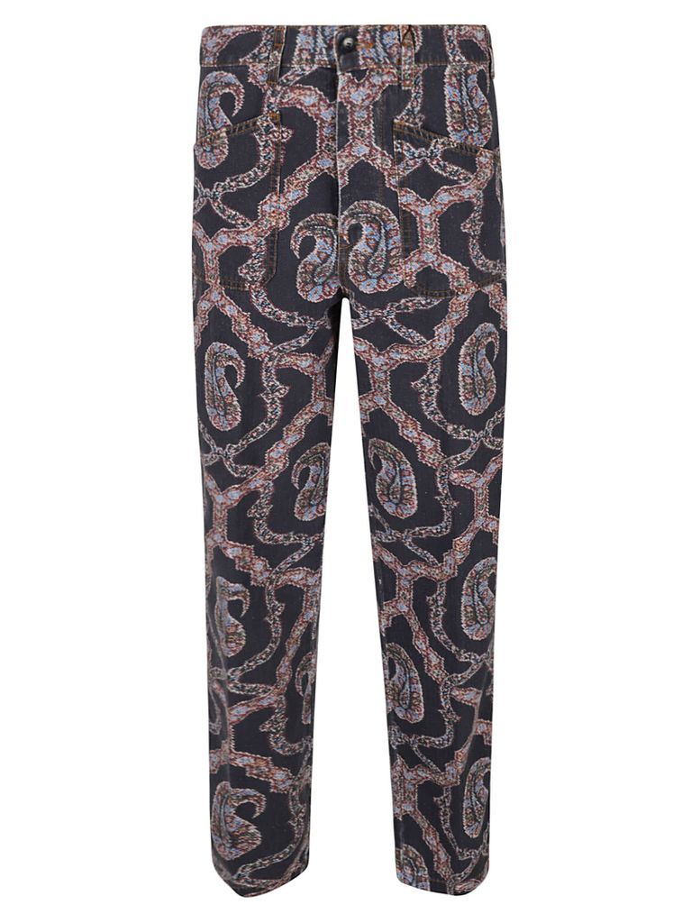 Printed Straight Trousers