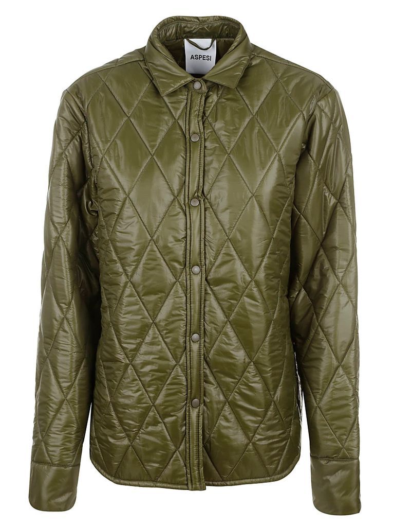 Quilted Buttoned Padded Jacket