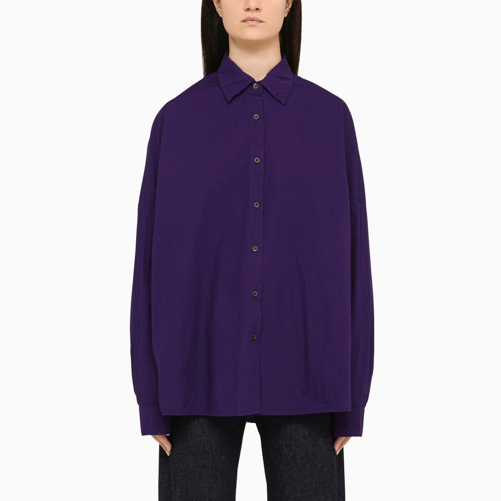 Purple Cotton Wide Shirt