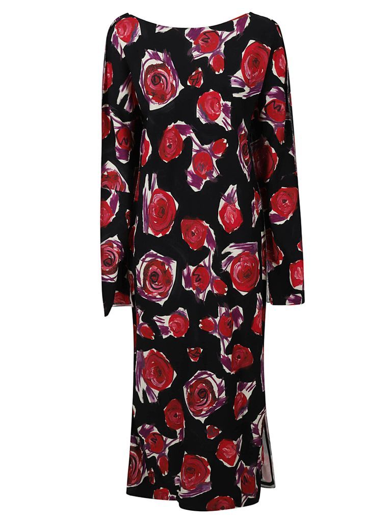 Rose Print Longsleeved Dress