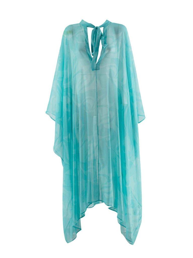 Robe Paisley Semi-Sheer Dress