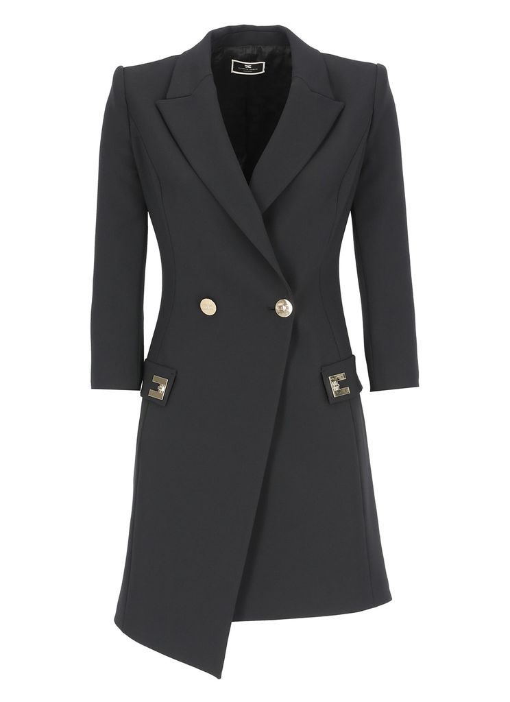 Robe Manteau Double-Breasted Dress