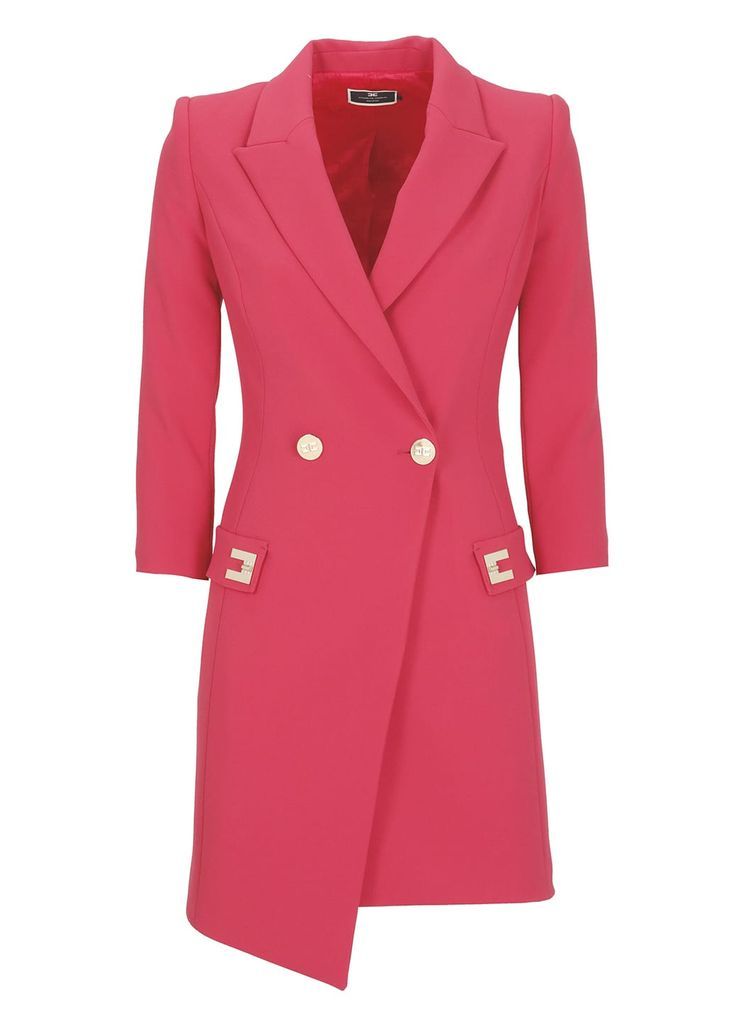 Robe Manteau Double-Breasted Dress