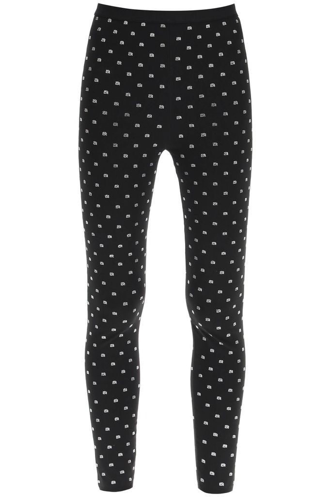 Rhinestone Logo Motif Leggings