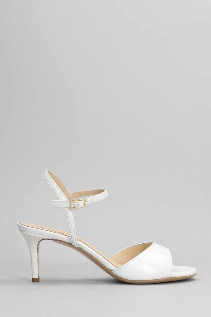 Sandals In White Leather