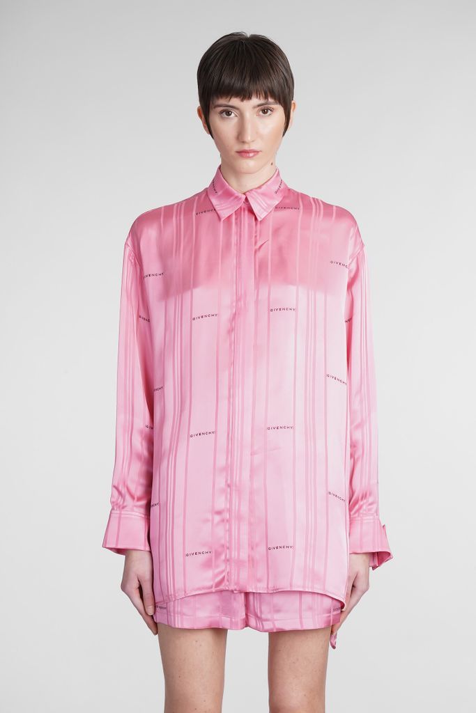 Shirt In Rose-Pink Viscose