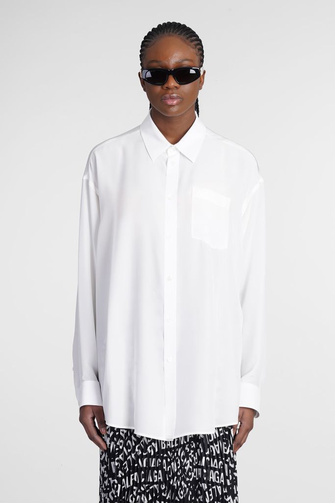 Shirt In White Silk