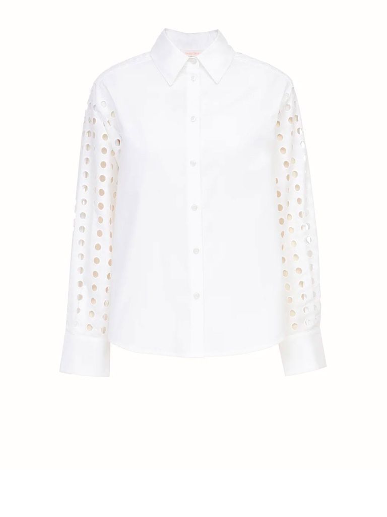 Shirt With Eyelet Embroidery