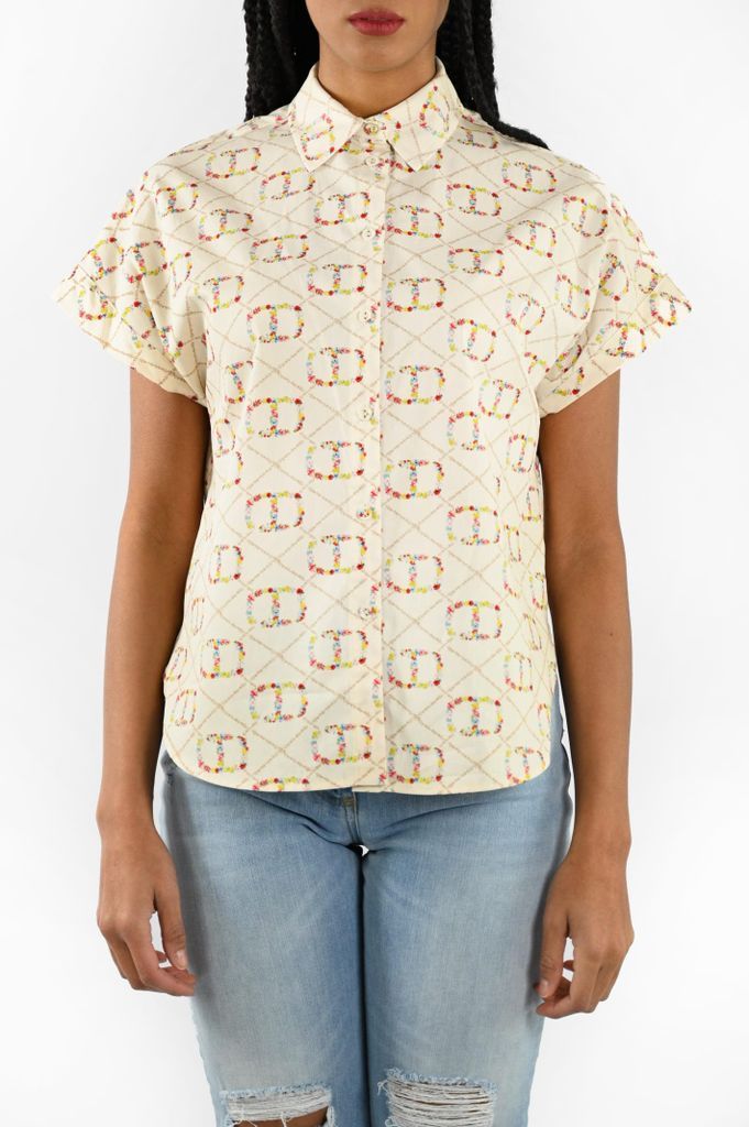 Short-Sleeved Shirt With All-Over Oval T