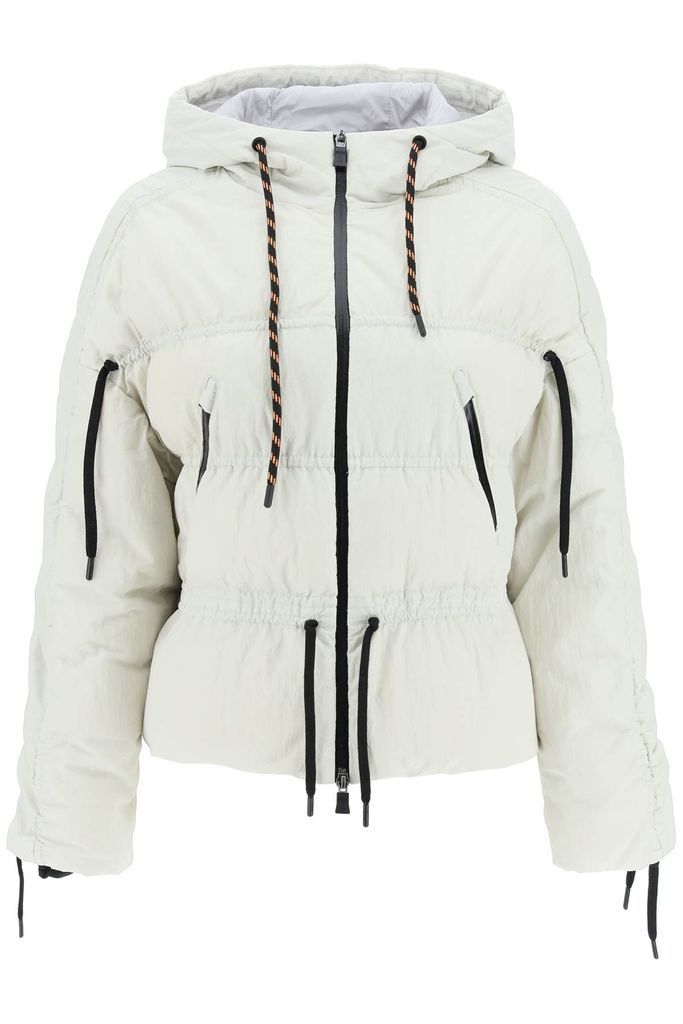 Short Down Jacket With Drawstrings