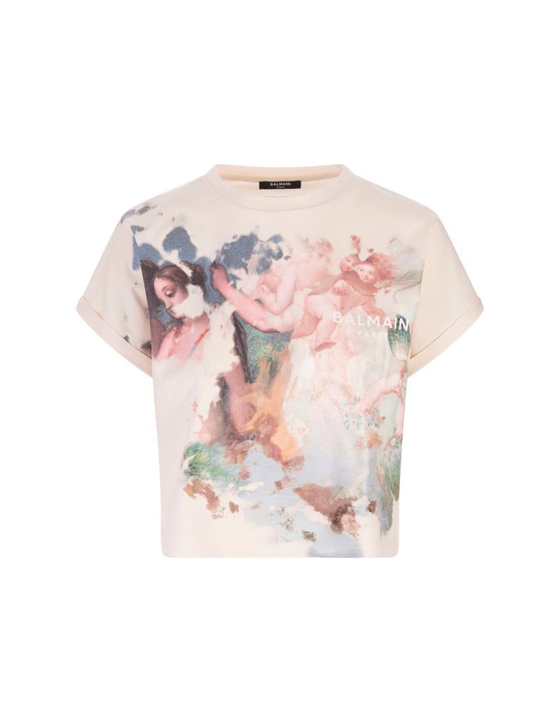 Short T-Shirt With Pastel Print