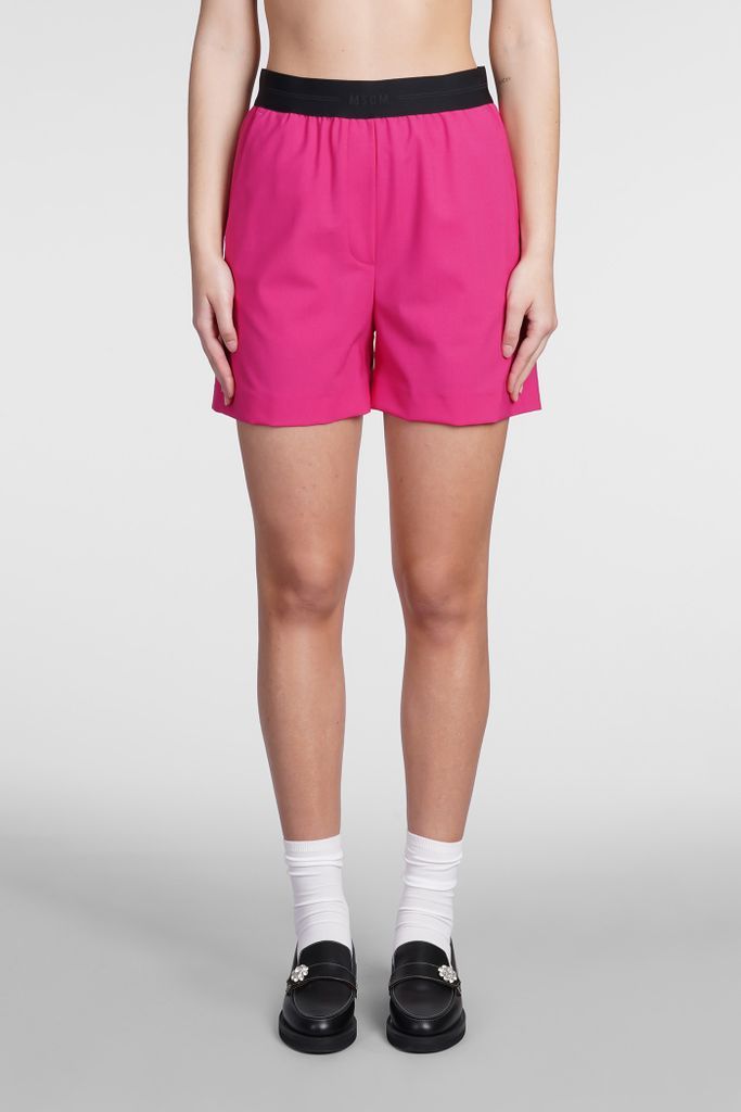 Shorts In Fuxia Wool