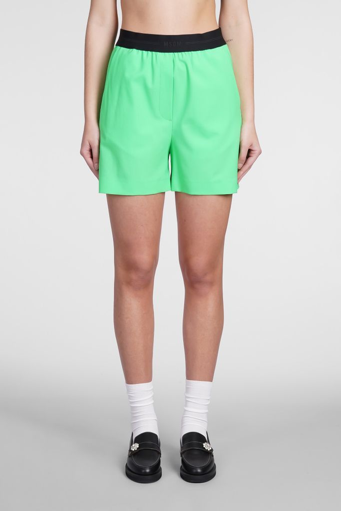 Shorts In Green Wool