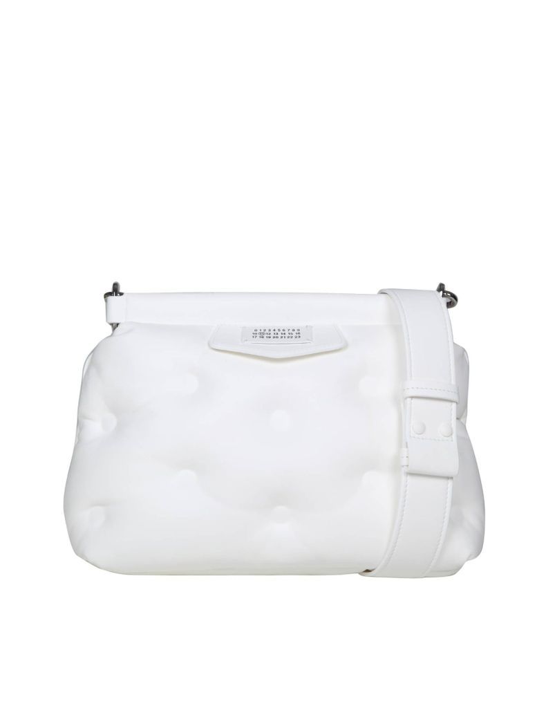 Shoulder Bag In Matelasse Leather Color White