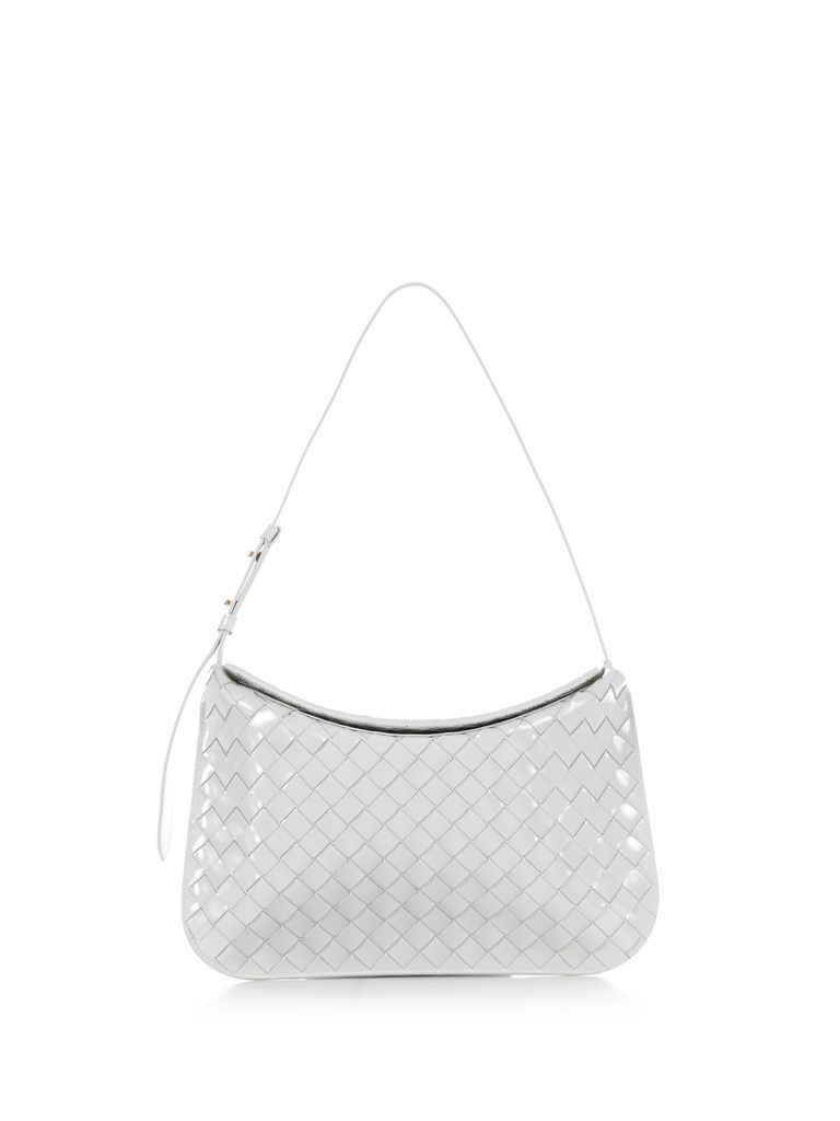 Shoulder Bag In Shiny Woven Leather