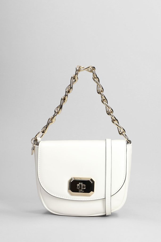 Shoulder Bag In White Leather