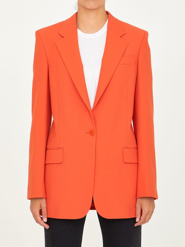 Single-Breasted Orange Jacket