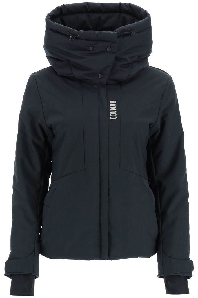 Ski Jacket With Hood-Collar In Sustainable Fabric