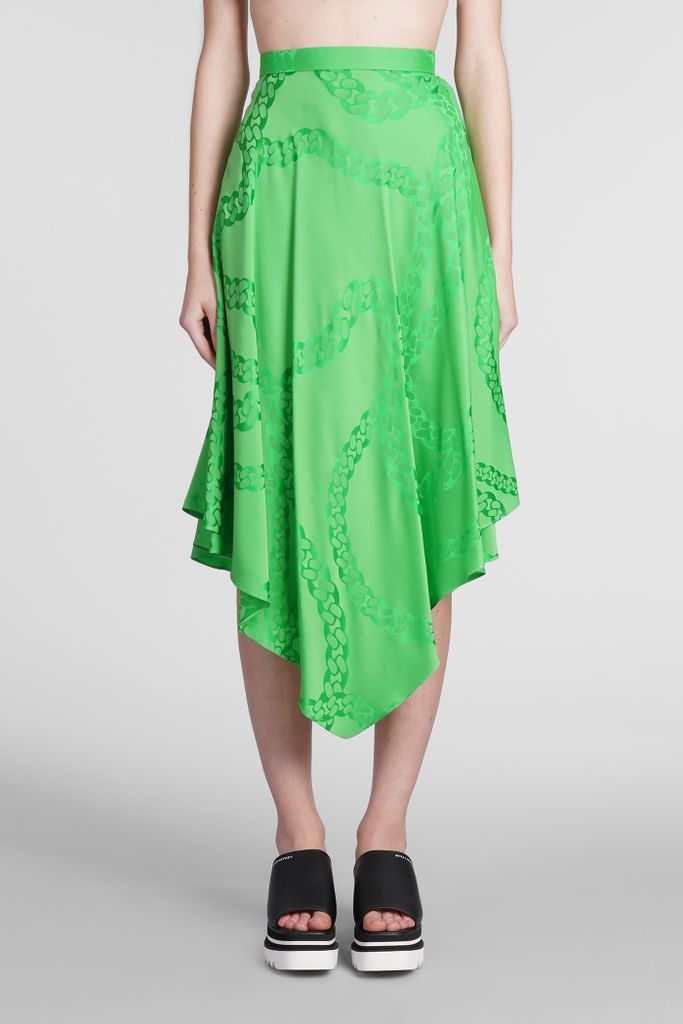 Skirt In Green Viscose