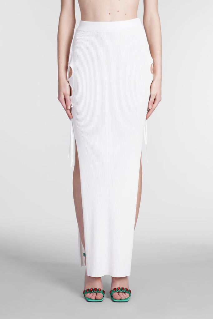 Skirt In White Viscose