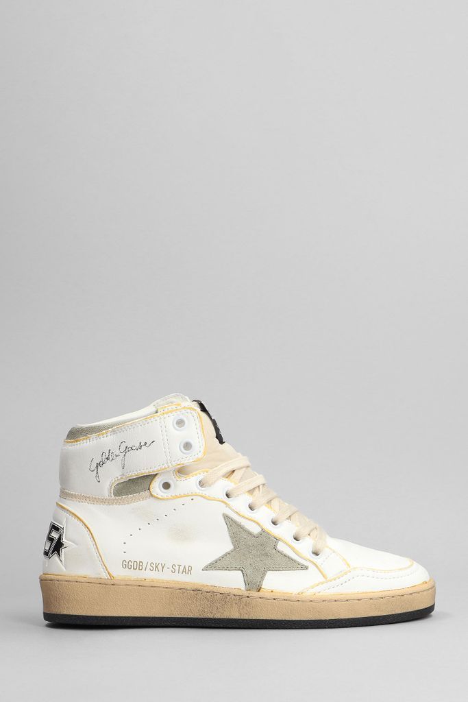 Sky Star Sneakers In White Leather