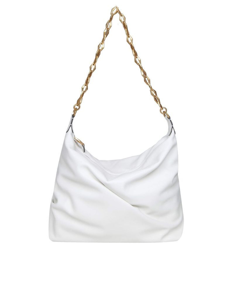 Soft Hobo/m Bag In Soft Milk Color Leather