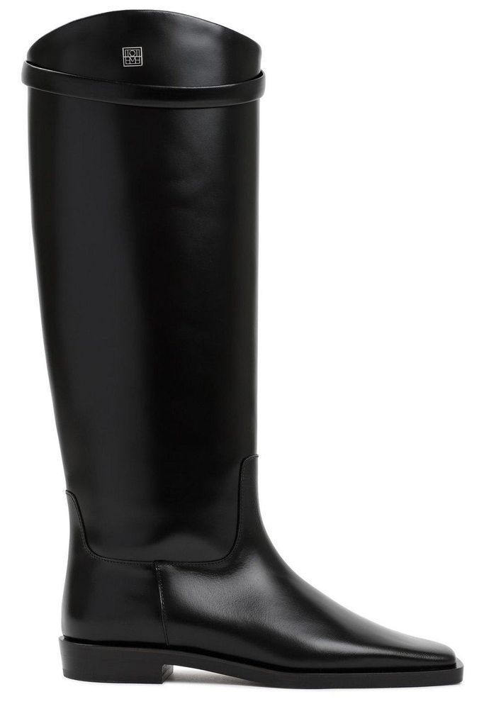 Square-Toe Riding Knee-High Boots