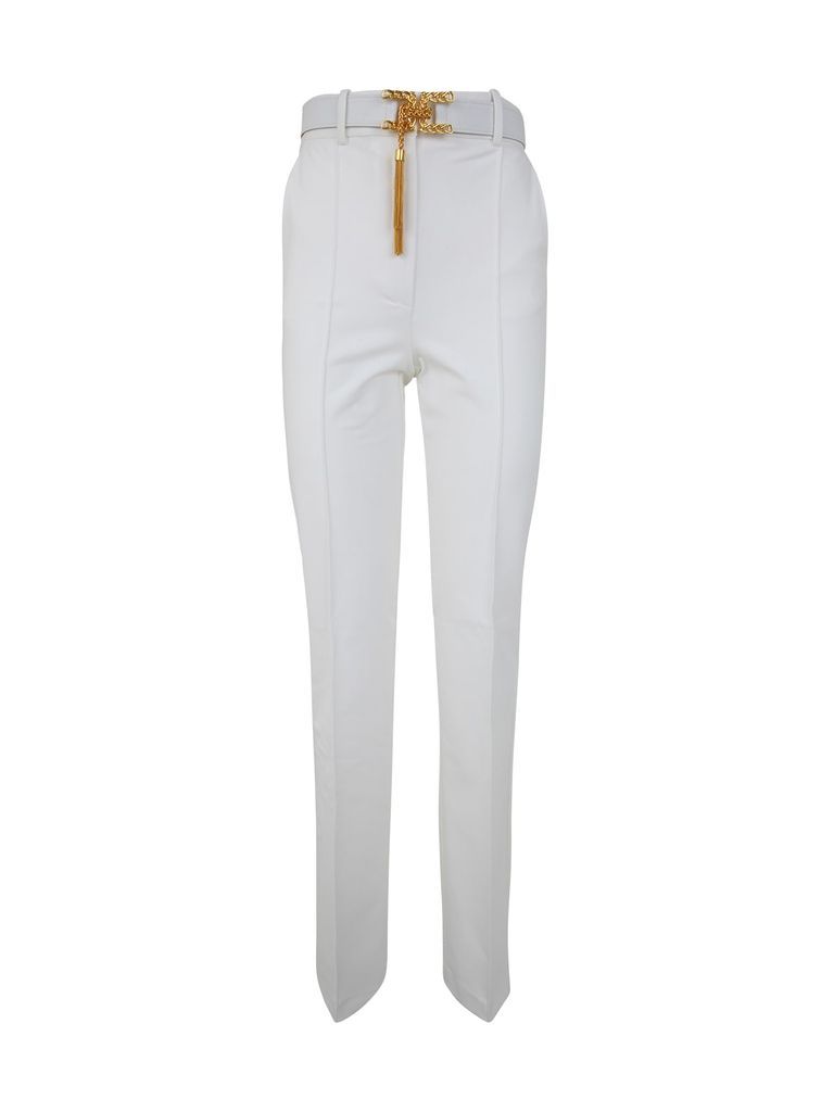 Straight Leg Trousers With Belt