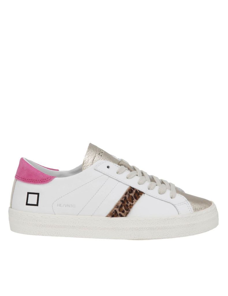 Sneakers Hill Sneakers In White/gold Color Leather
