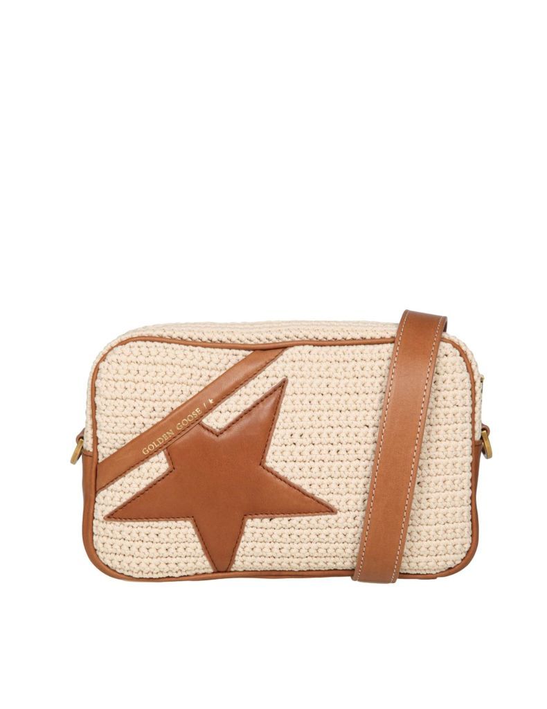 Star Bag In Crochet Fabric And Leather