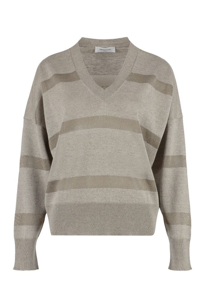 Striped Lurex Sweater
