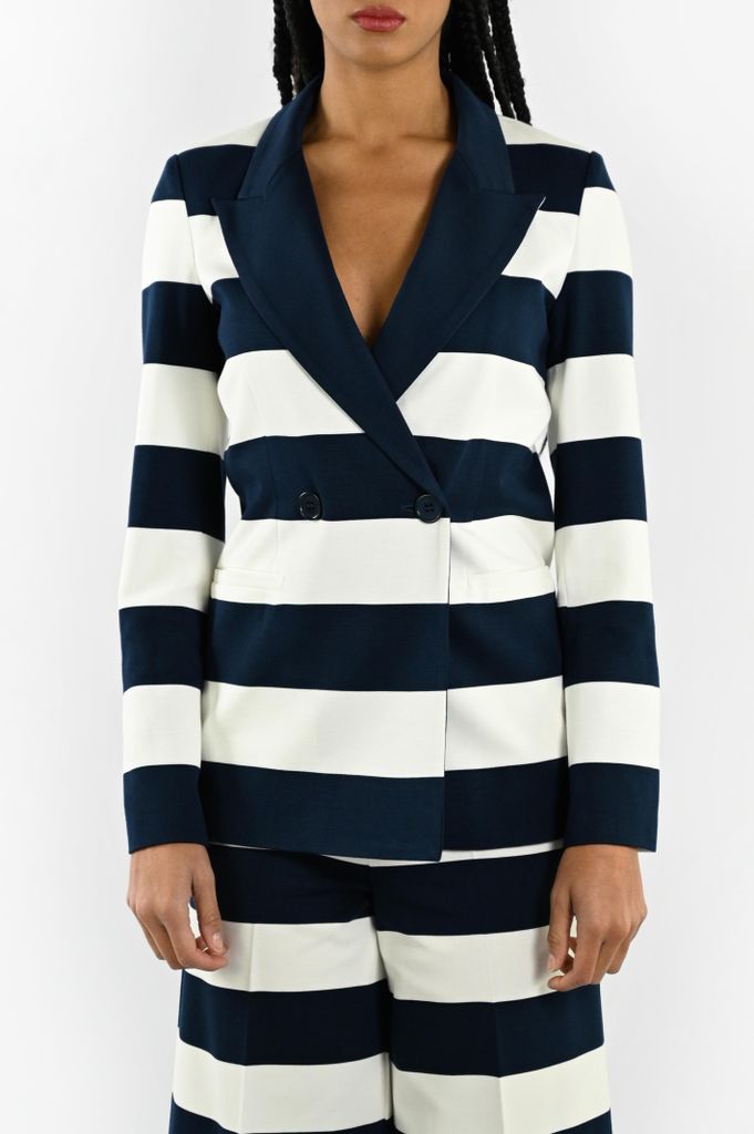 Striped Yarn-Dyed Blazer