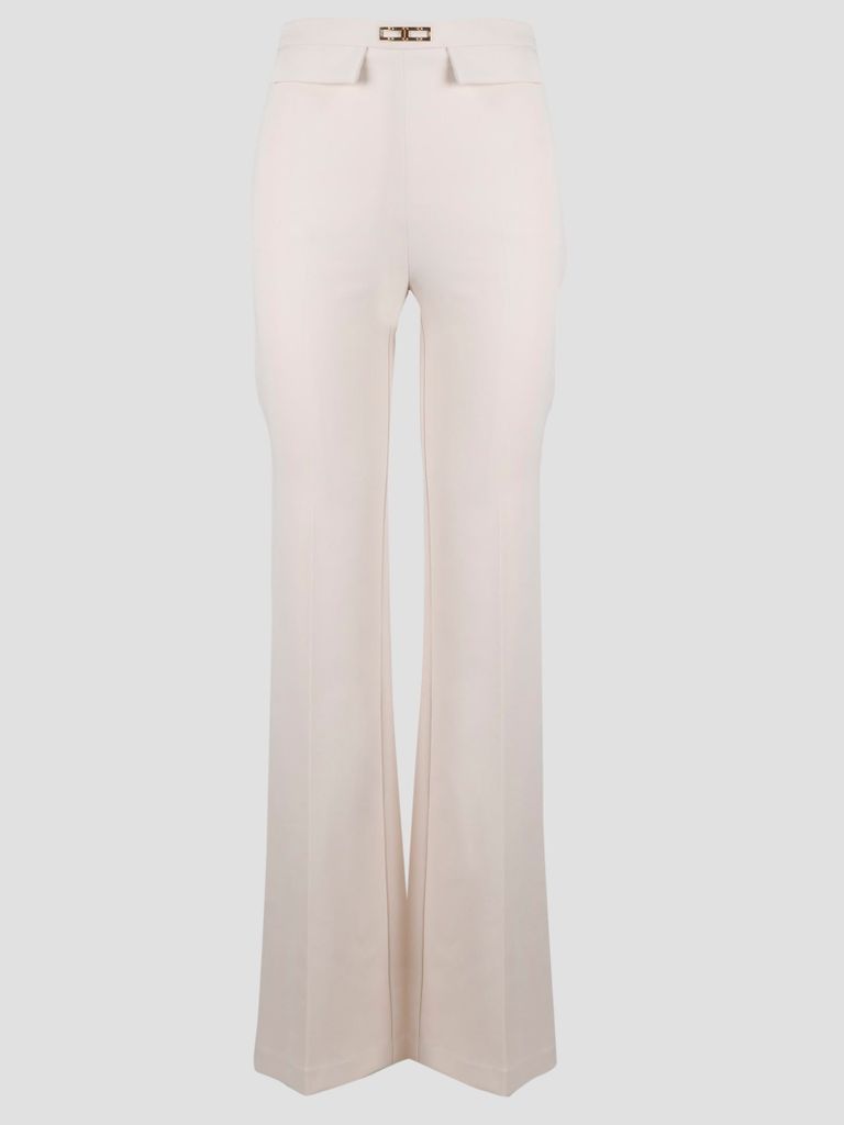 Stretch Crepe Wide Trousers