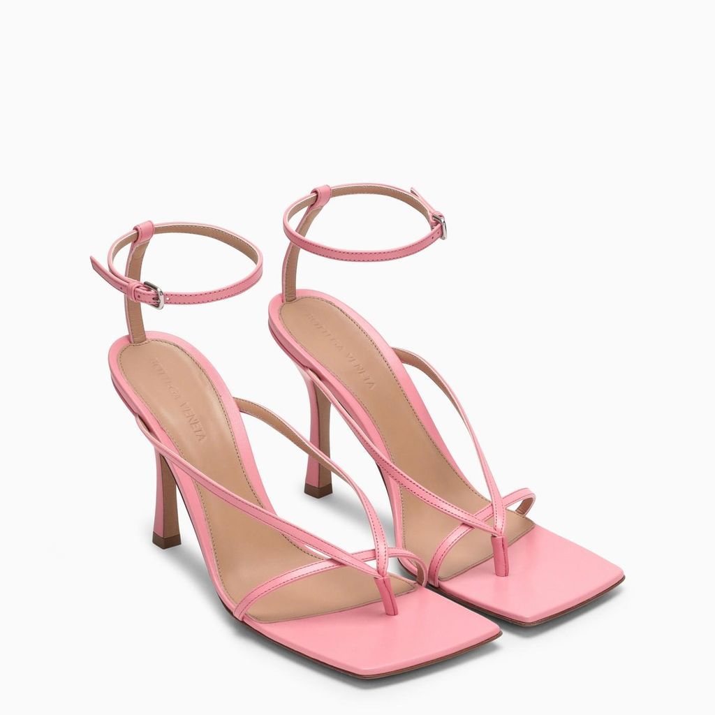 Stretch Pink Leather Sandal