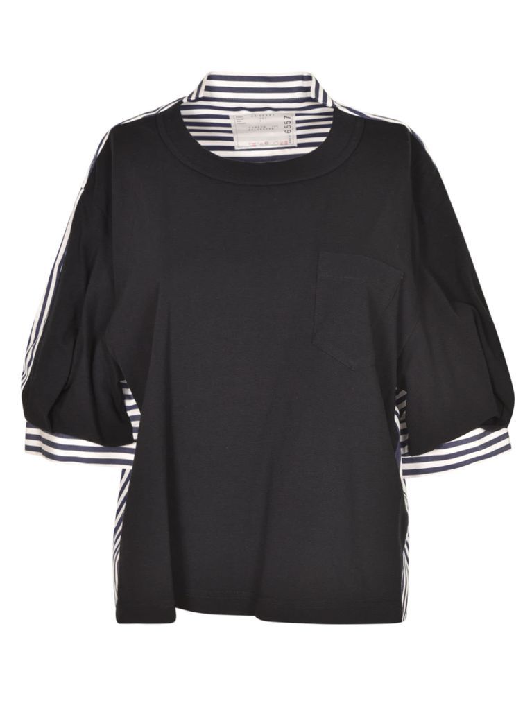 Stripe Back Patched Pocket T-Shirt