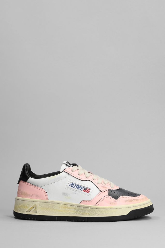 Sup Vint Sneakers In Rose-Pink Leather