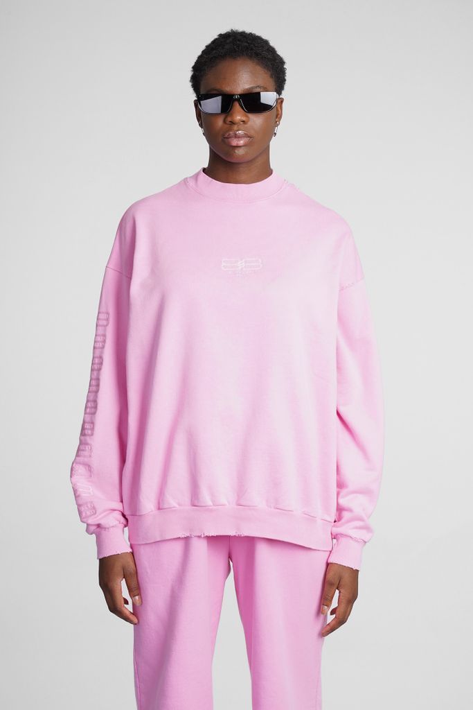 Sweatshirt In Rose-Pink Cotton