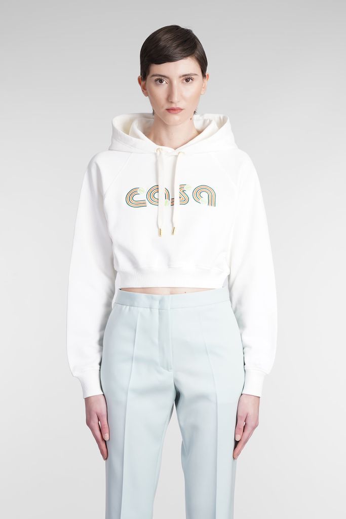 Sweatshirt In White Cotton